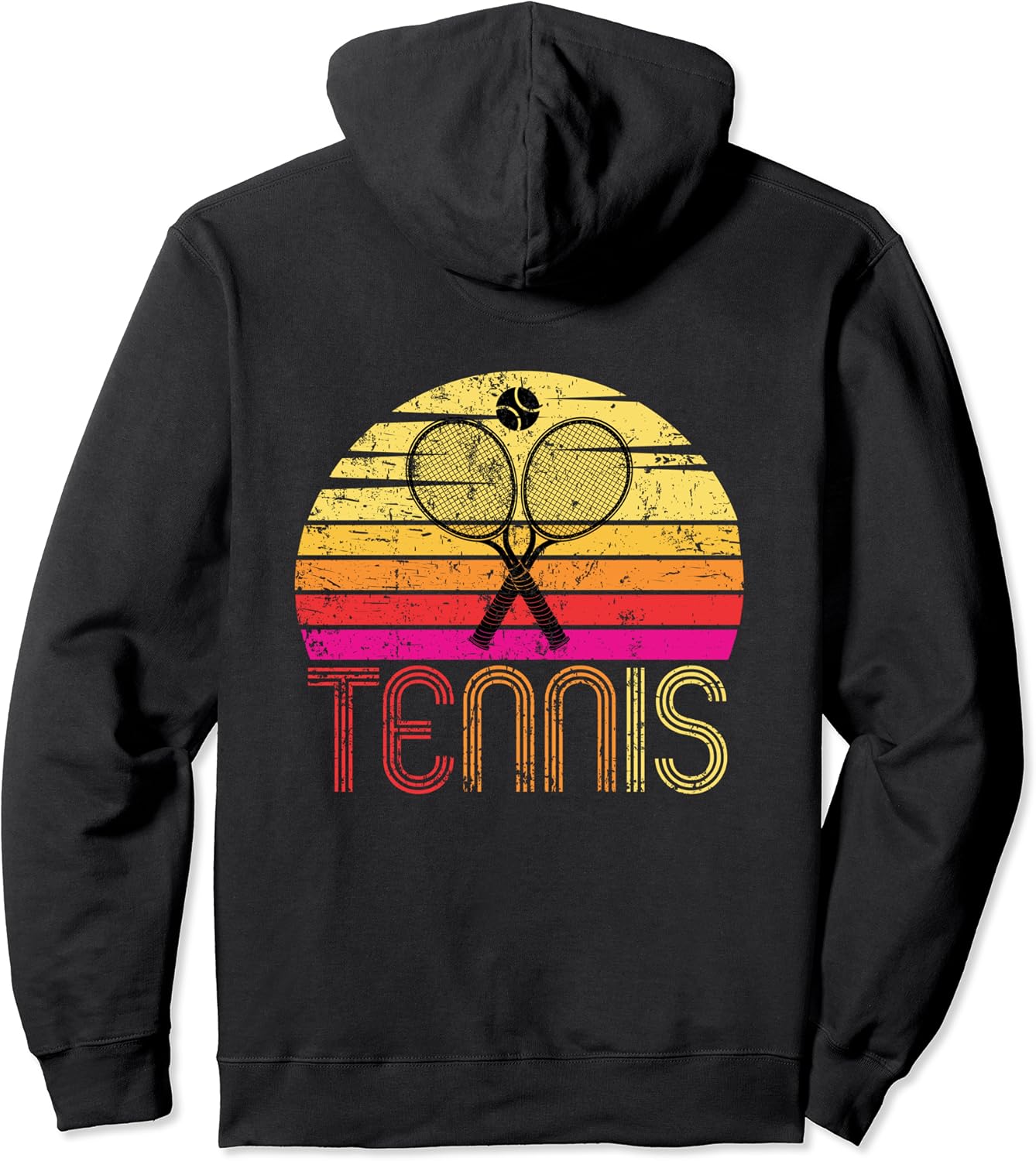 Vintage Retro Tennis Design Tennis Gift Pullover Hoodie Amazon.co.uk Fashion